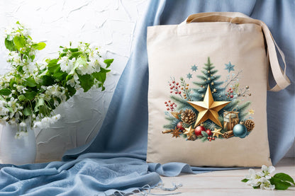 Christmas Star Watercolor Clipart PNG Bundle
