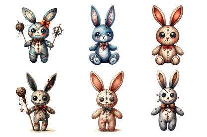 Halloween Voodoo Bunny Doll PNG Bundle 33 Designs