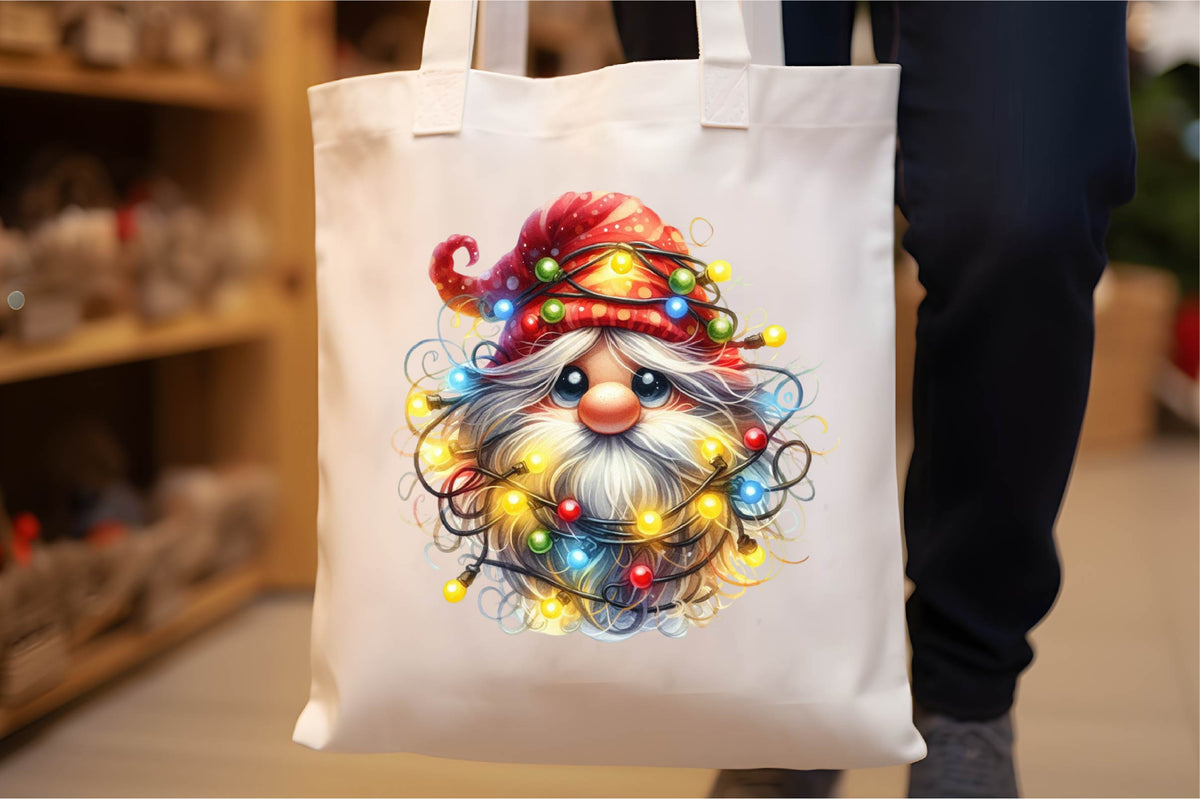 35 Christmas Gnome With Lights Clipart Bundle