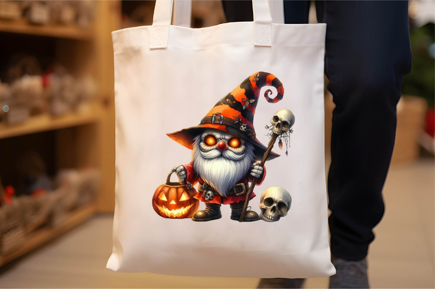 34 Halloween Scary Gnome Clipart PNG Bundle