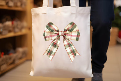 26 Christmas Plaid Bow Clipart Bundle