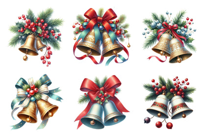 Christmas Bells PNG Bundle 31 Festive Holiday Bell Designs