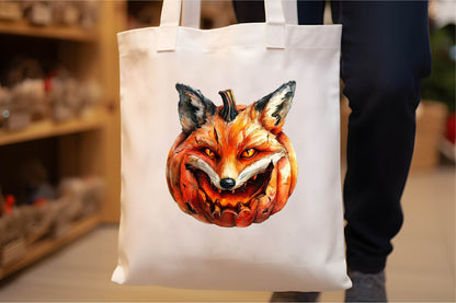 25 Halloween Fox Pumpkin Clipart PNG Bundle