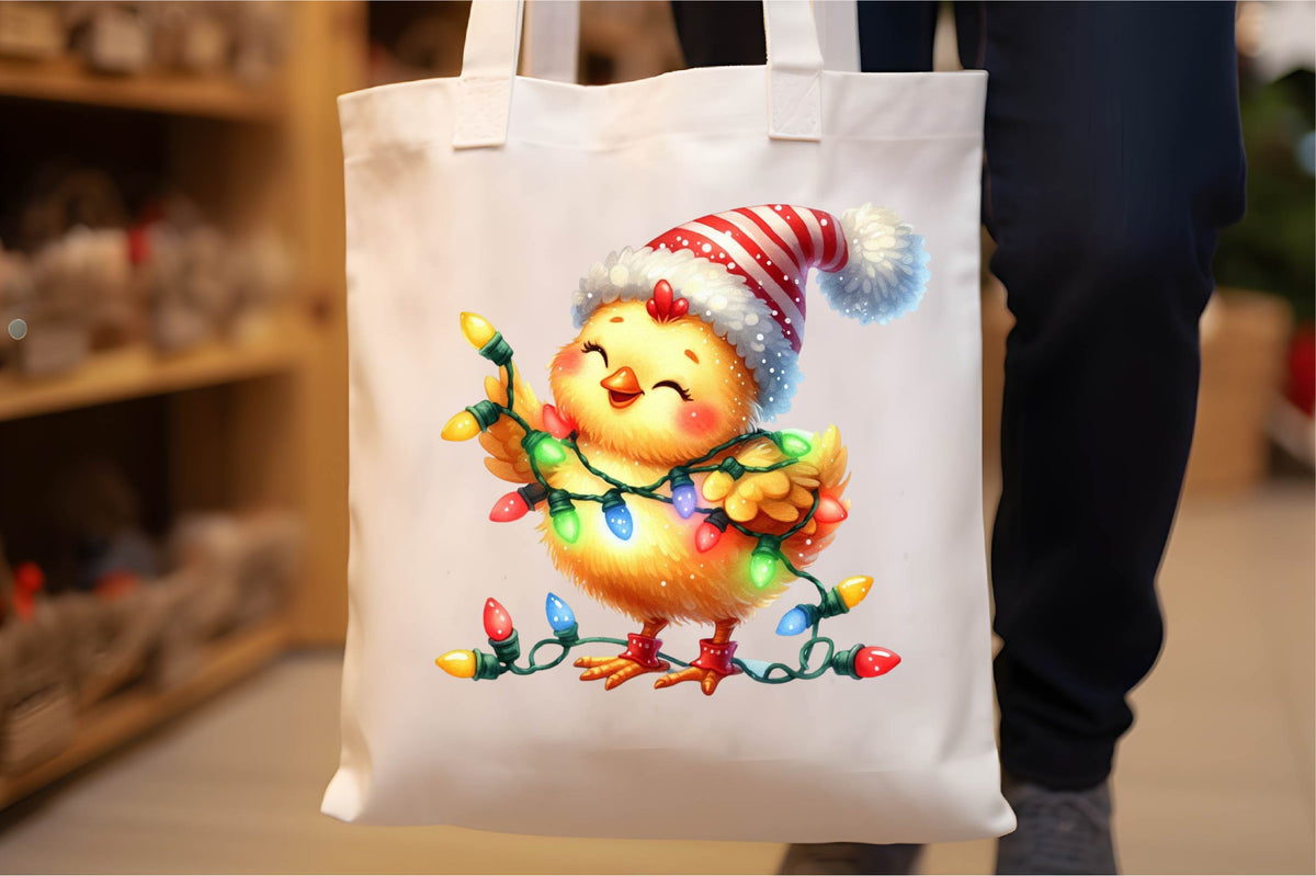 28 Christmas Funny Chicken Clipart Bundle