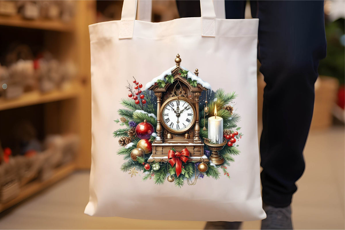 28 Christmas Pendulum Clock Clipart Bundle