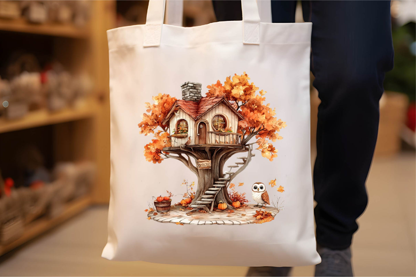 Autumn Owl House Clipart Bundle 21 Fall Owl House Designs
