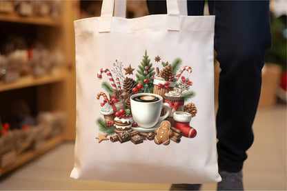 Christmas Chocolate Coffee Clipart Bundle 34 Holiday Coffee PNG Designs