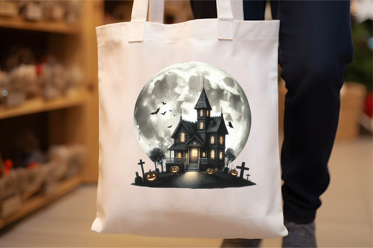 35 Halloween Haunted House Clipart PNG Bundle
