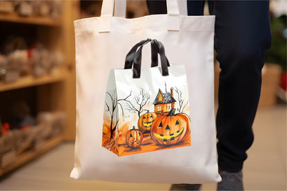 24 Halloween Trick or Treat Bag Clipart PNG Bundle