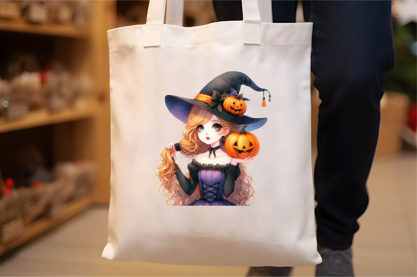 26 Halloween Witch Woman Clipart PNG Bundle