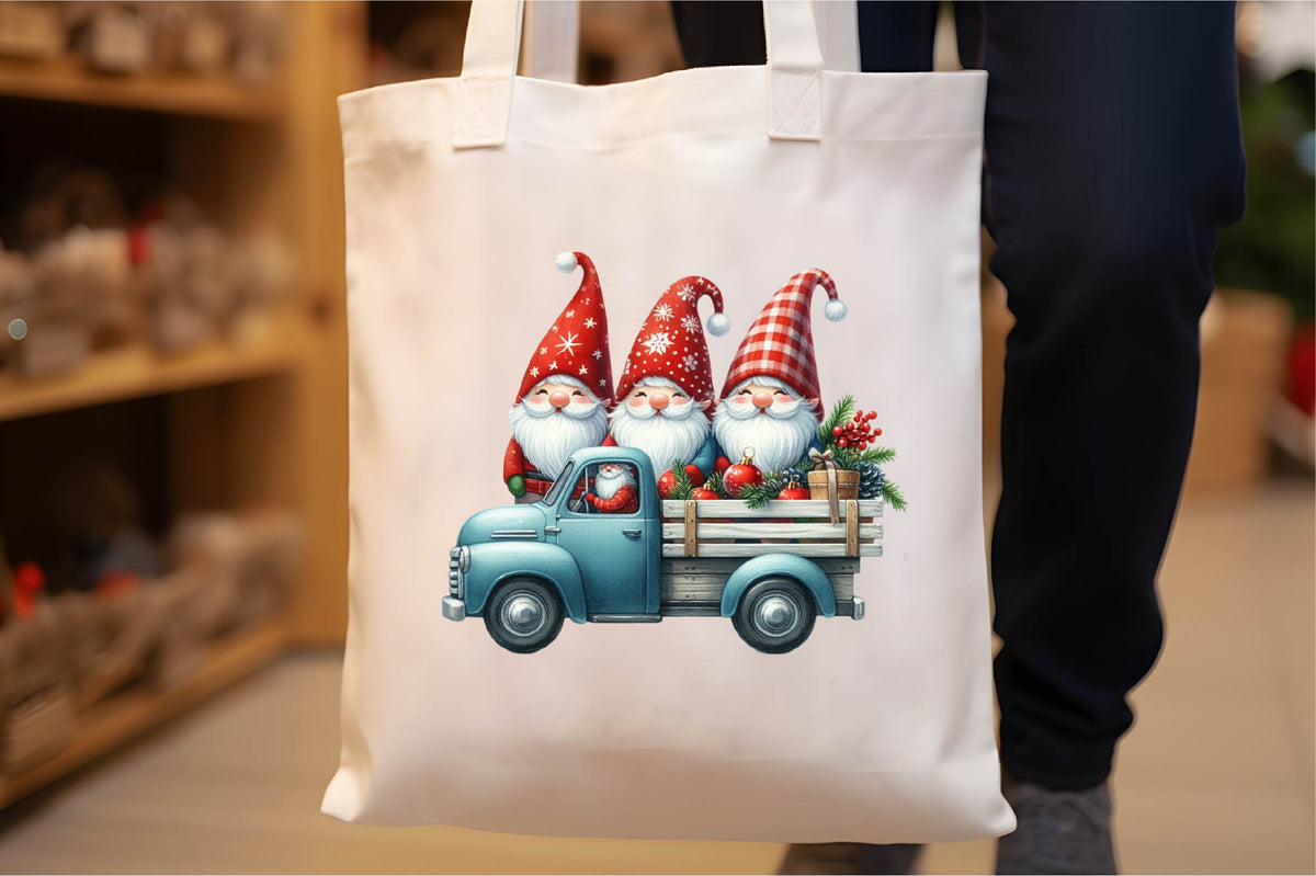 28 Christmas Gnome Clipart Bundle PNG, Christmas Gnomes Truck Sublimation