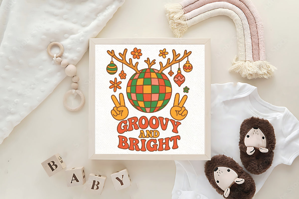 Groovy and Bright Christmas PNG