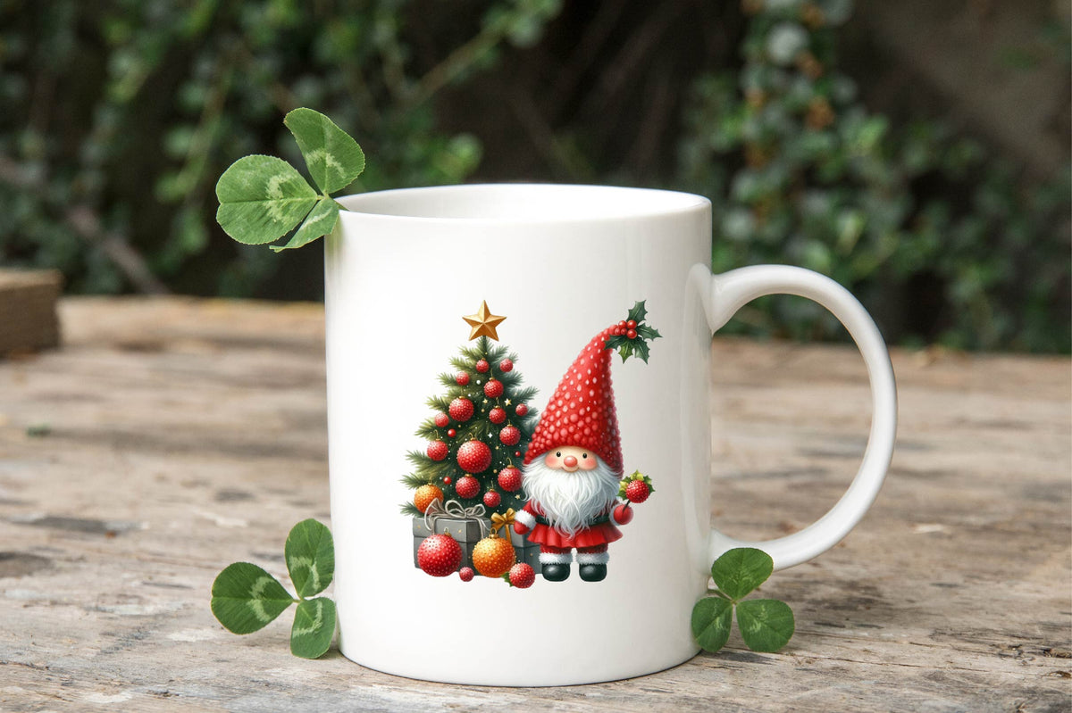 Christmas Lychee Gnome Watercolor Clipart PNG Bundle