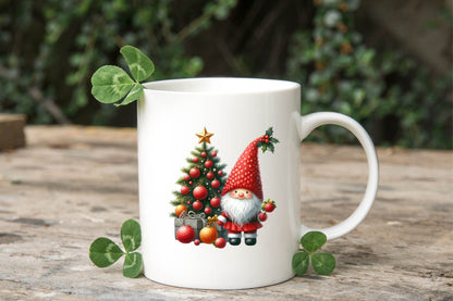 Christmas Lychee Gnome Watercolor Clipart PNG Bundle