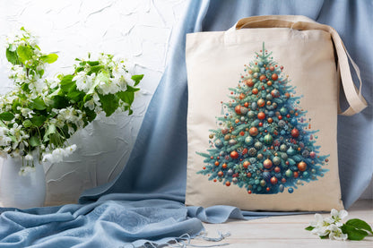 Christmas Tree Watercolor Clipart PNG Bundle