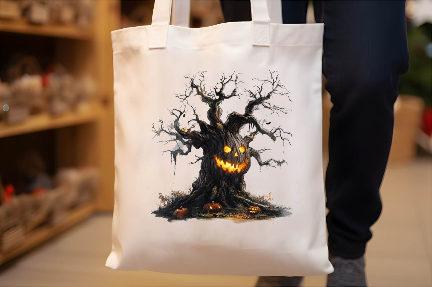 24 Halloween Scary Tree Clipart PNG Bundle