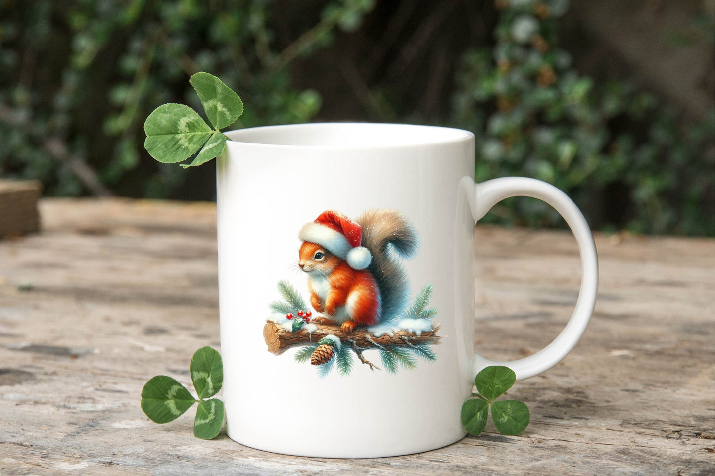 Christmas Squirrel Watercolor Clipart PNG Bundle