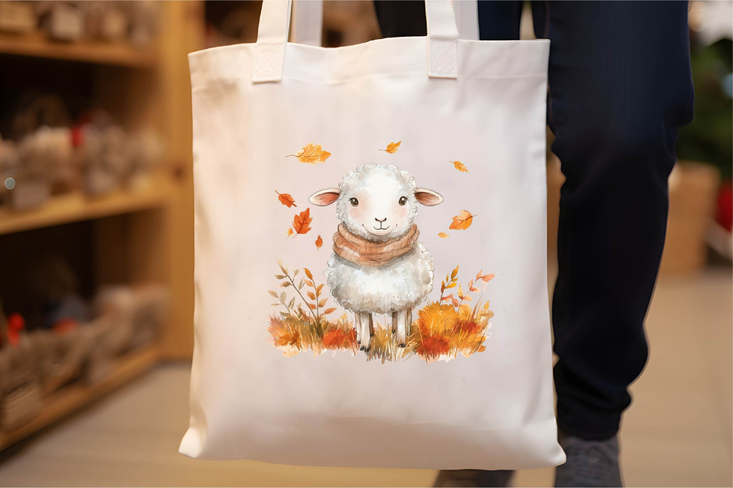 26 Autumn Cute Sheep Clipart Bundle