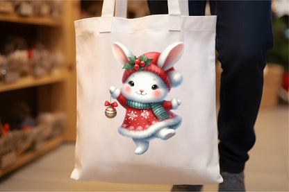 Christmas Dancing Bunnies Clipart Bundle 31 Bunny PNG Designs