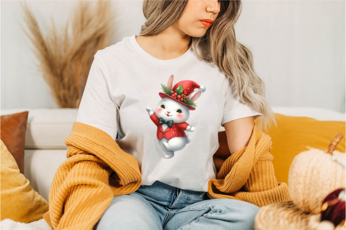Christmas Dancing Bunnies Clipart Bundle 31 Bunny PNG Designs
