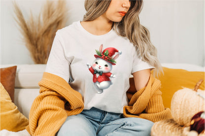 Christmas Dancing Bunnies Clipart Bundle 31 Bunny PNG Designs