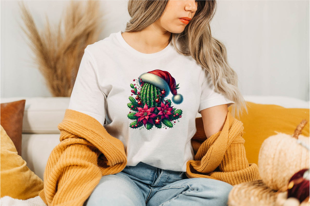 27 Christmas Cactus Clipart Bundle PNG, Christmas Cactus Sublimation