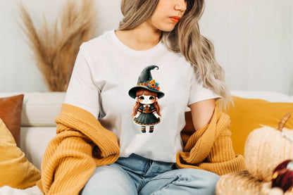 Halloween Witch Doll Watercolor Clipart PNG Bundle