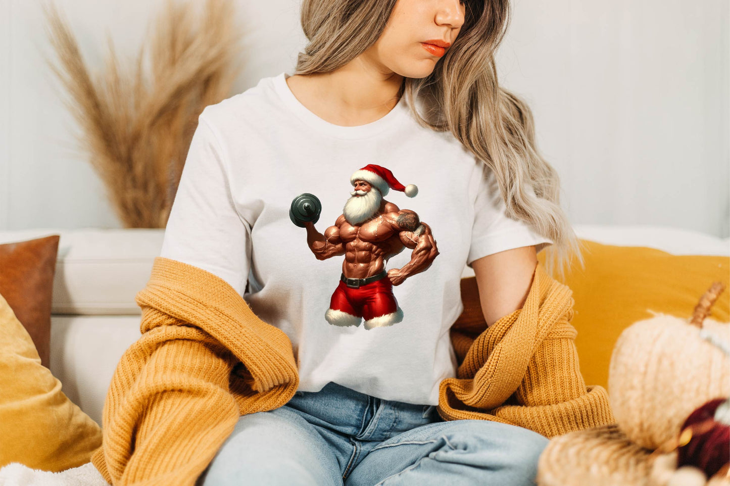 Bodybuilder Claus Santa PNG Bundle 25 Christmas Designs