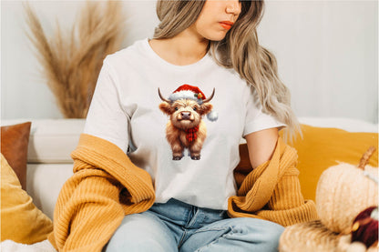 29 Christmas Highland Cow Clipart Bundle