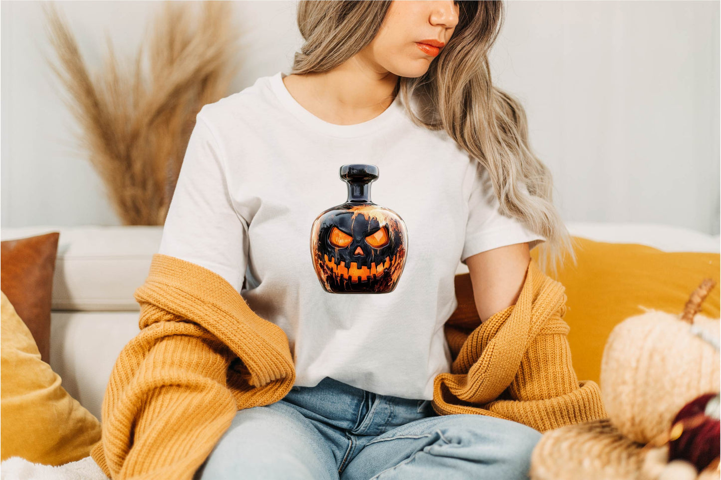 23 Halloween Whiskey Decanter Clipart PNG Bundle