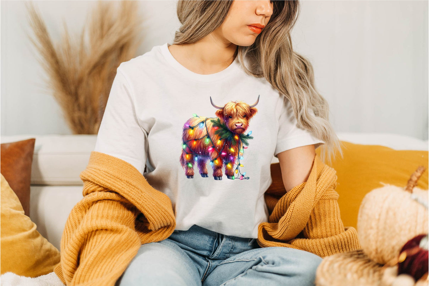 31 Christmas Highland Cow Clipart Bundle