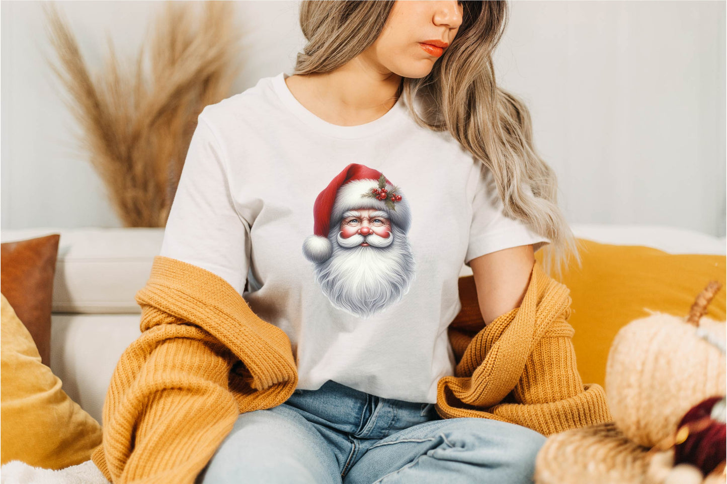 28 Christmas Santa Claus Face Clipart PNG Bundle