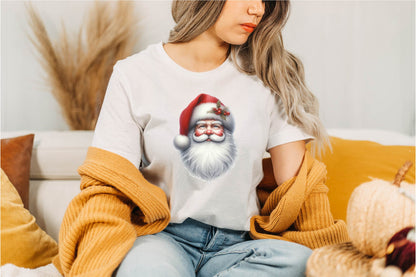 28 Christmas Santa Claus Face Clipart PNG Bundle