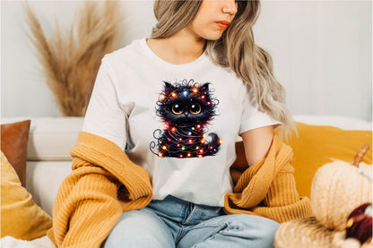 Christmas Black Cat Clipart Bundle 35 Cute Holiday Cat PNG Designs