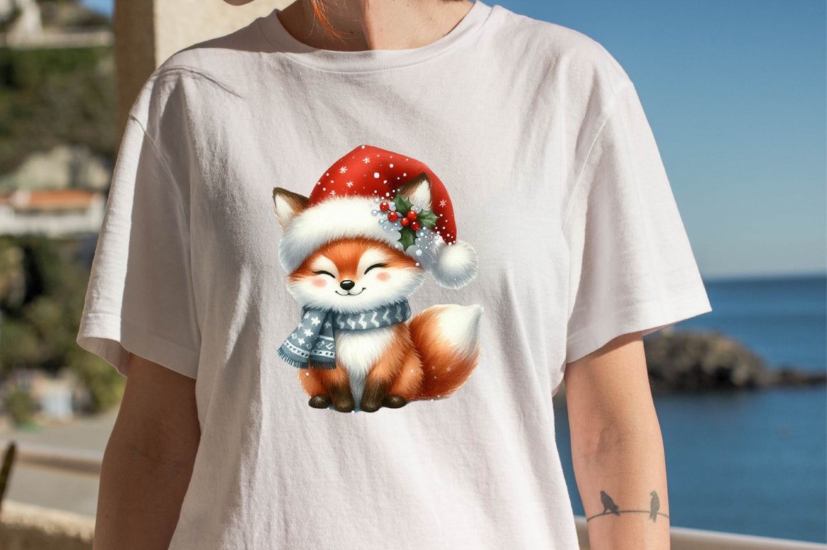 Christmas Fox PNG Clipart Bundle 23 Cute Holiday Fox Designs
