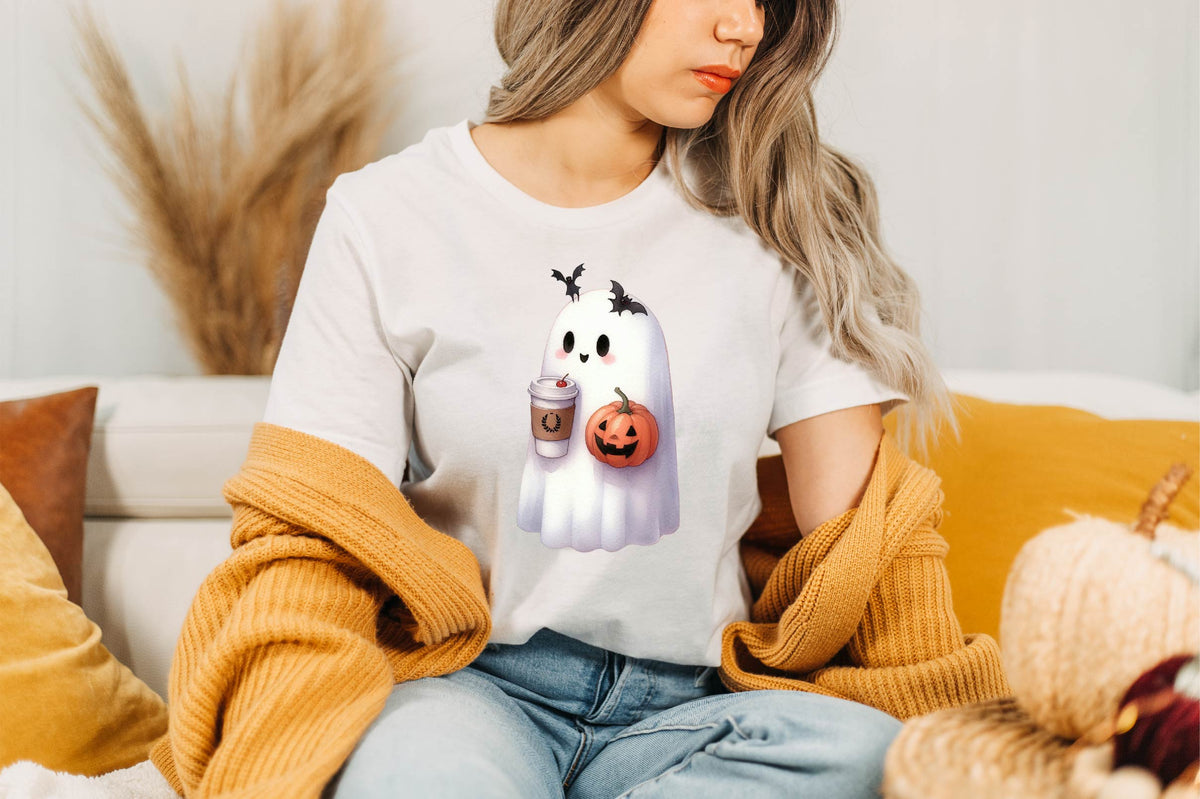 Halloween Ghost Drink Coffee PNG Bundle 28 Designs
