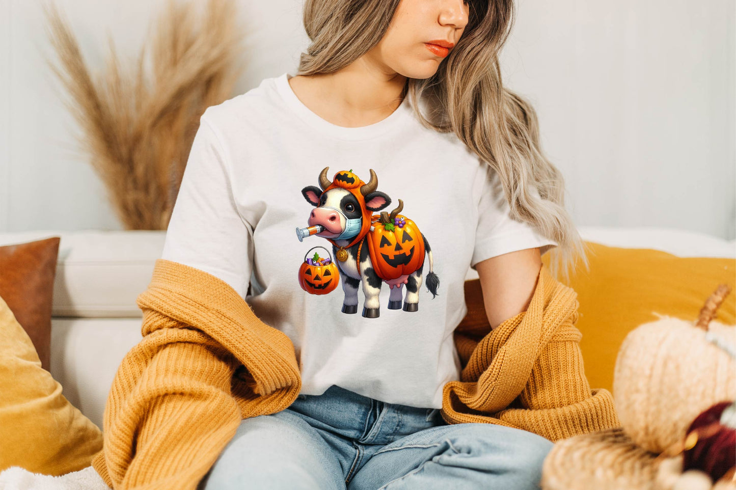 Halloween Funny Cows PNG Bundle 26 Designs