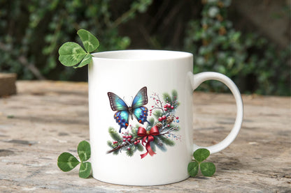 Christmas Butterfly Clipart Bundle 28 Colorful Holiday Butterfly PNG Designs