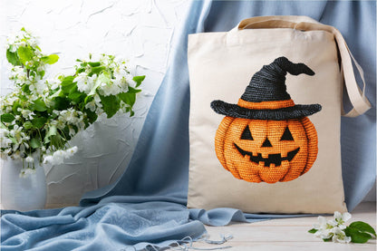 24 Halloween Crochet Pumpkin Pattern Clipart Bundle