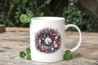 Christmas Ornament Watercolor Clipart PNG Bundle