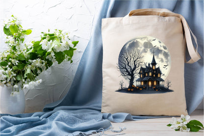 35 Halloween Haunted House Clipart PNG Bundle