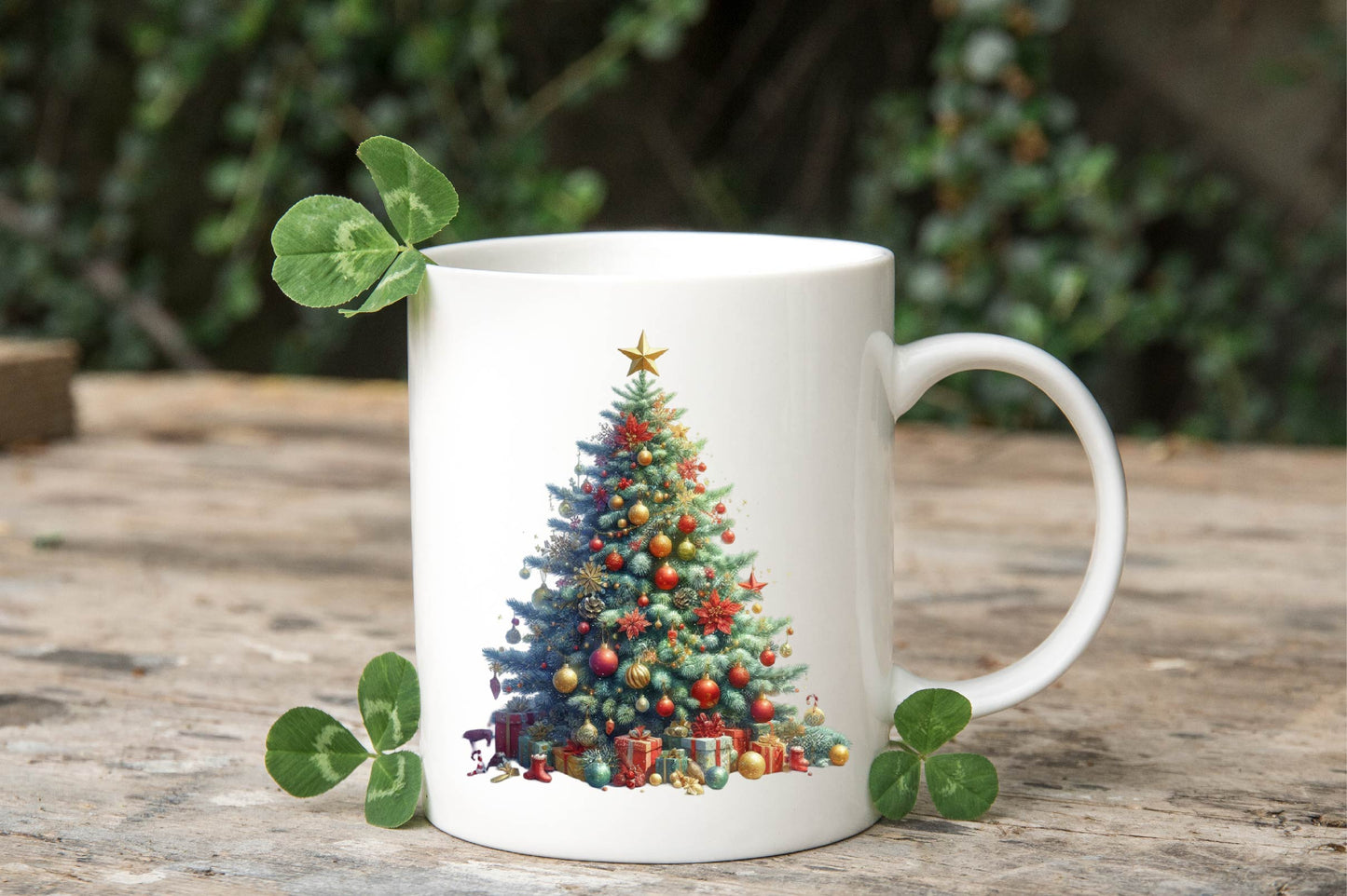 Christmas Tree Watercolor Clipart PNG Bundle