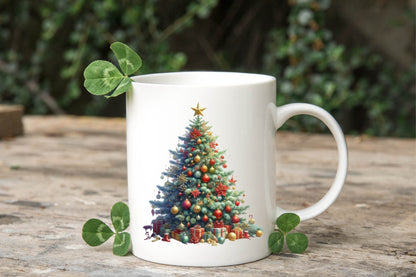 Christmas Tree Watercolor Clipart PNG Bundle