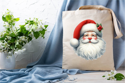 28 Christmas Santa Claus Face Clipart PNG Bundle