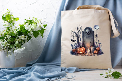 25 Halloween Tombstone Clipart PNG Bundle