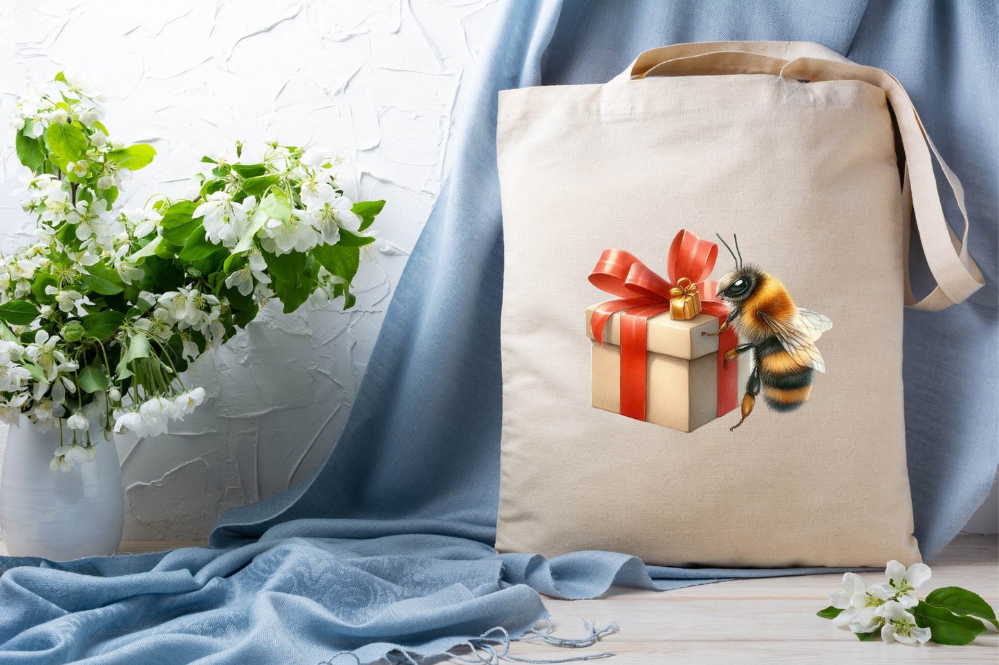 Christmas Bee Sitting PNG Clipart Bundle
