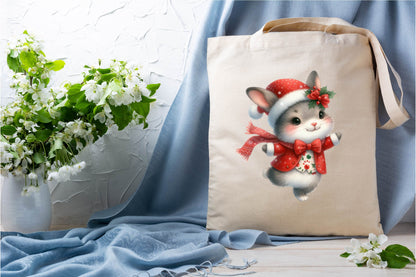 Christmas Dancing Bunnies Clipart Bundle 31 Bunny PNG Designs