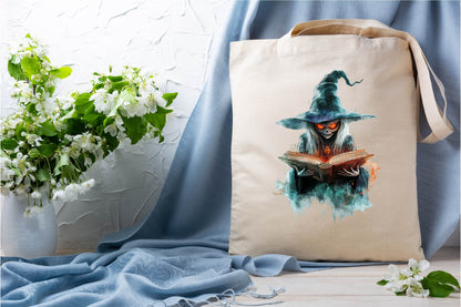 24 Halloween Witch With Book Clipart PNG Bundle