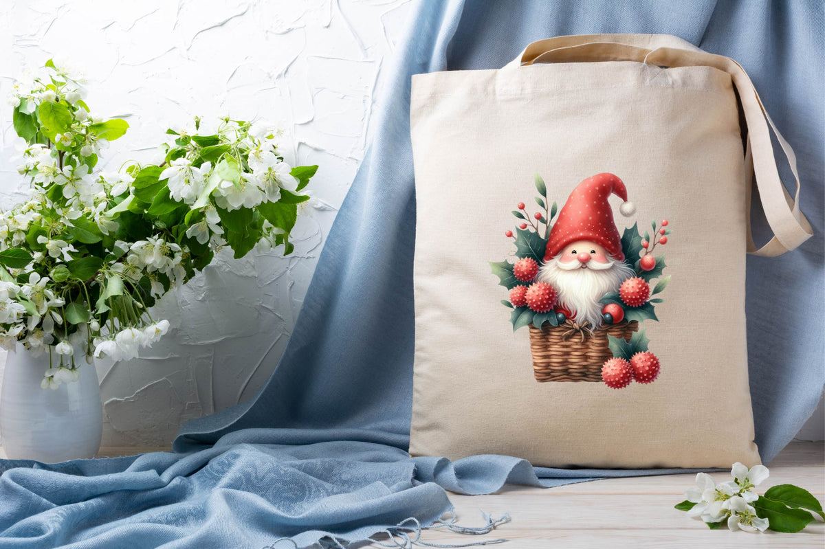 Christmas Lychee Gnome Watercolor Clipart PNG Bundle