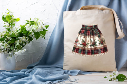 31 Christmas Plaid Skirt Clipart Bundle